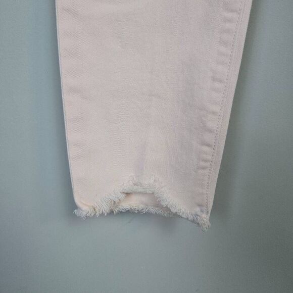 DL1961 Womens Florence Instasculpt Skinny Jeans Size 30 Pink Raw Hem Mid Rise - Picture 3 of 9